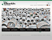 Tablet Screenshot of barth-metall.de